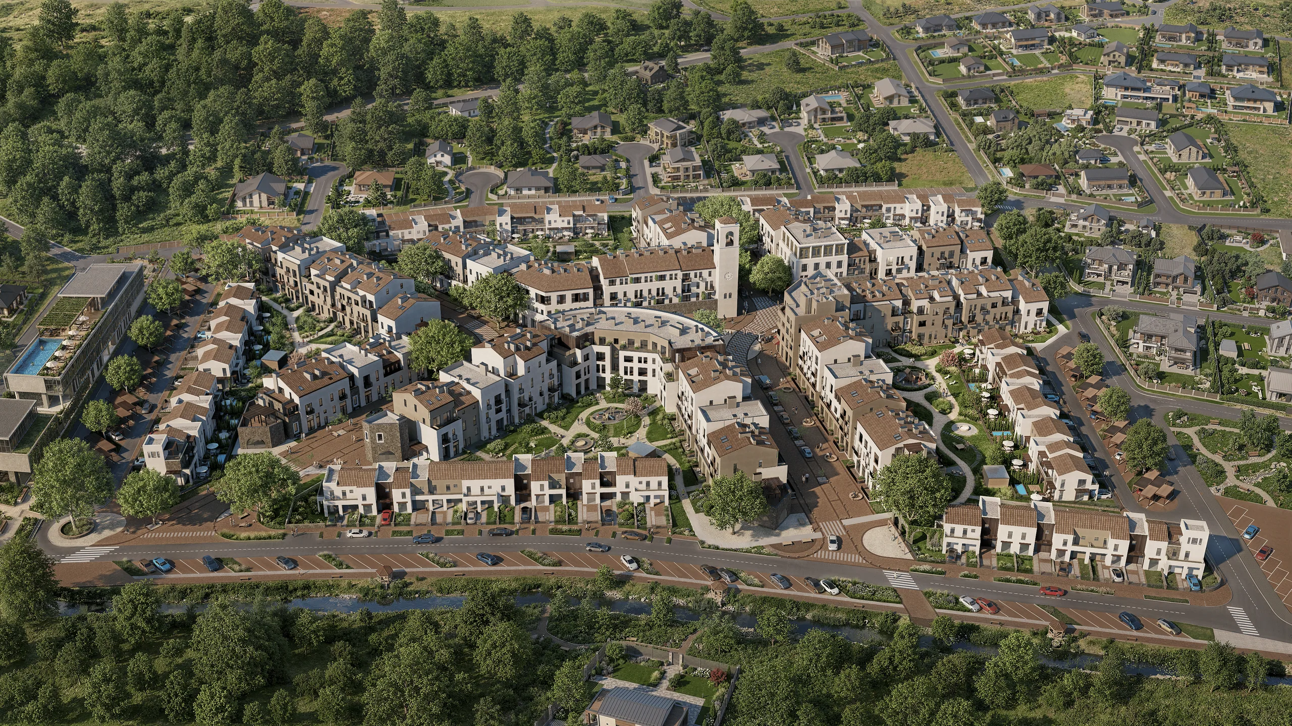 Генеральный план La Torre Village с 18 объектами инфраструктуры